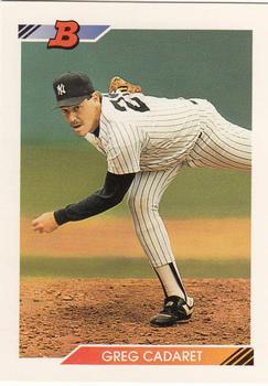 #231 Greg Cadaret - New York Yankees - 1992 Bowman Baseball