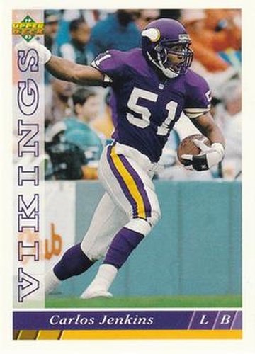 #232 Carlos Jenkins - Minnesota Vikings - 1993 Upper Deck Football