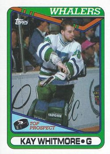 #232 Kay Whitmore - Hartford Whalers - 1990-91 Topps Hockey