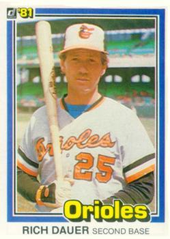 #232 Rich Dauer - Baltimore Orioles - 1981 Donruss Baseball
