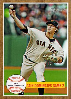 #233 Matt Cain Dominates - San Francisco Giants/Texas Rangers - 2011 Topps Heritage Baseball