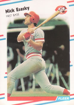 #233 Nick Esasky - Cincinnati Reds - 1988 Fleer Baseball
