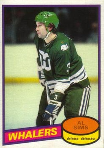 #233 Al Sims - Hartford Whalers - 1980-81 O-Pee-Chee Hockey