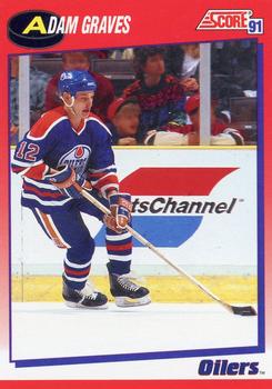 #235 Adam Graves - Edmonton Oilers - 1991-92 Score Canadian Bilingual Hockey