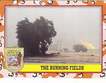 #235 The Burning Fields - 1991 Topps Desert Storm