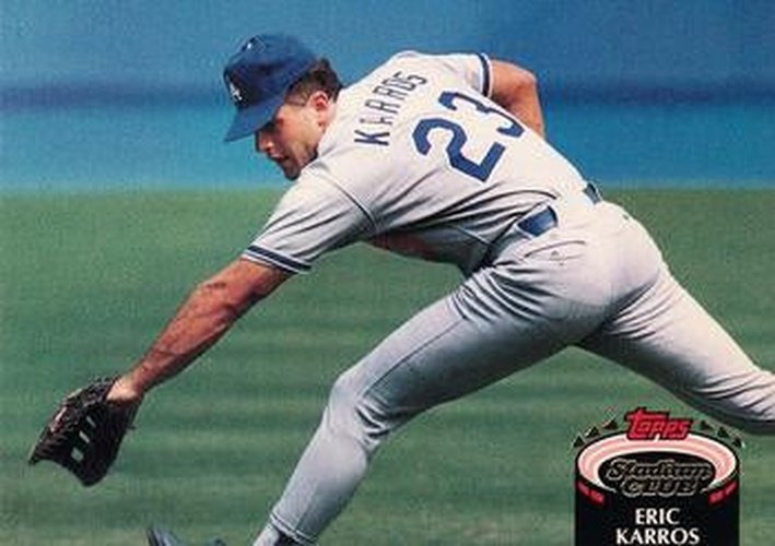 #236 Eric Karros - Los Angeles Dodgers - 1992 Stadium Club Baseball