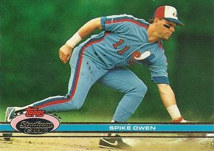 #236 Spike Owen - Montreal Expos - 1991 Stadium Club Baseball