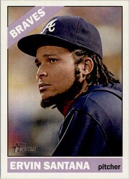 #236 Ervin Santana - Atlanta Braves - 2015 Topps Heritage Baseball