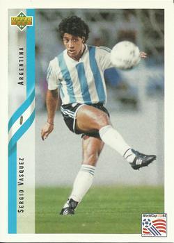 #236 Sergio Vasquez - Argentina - 1994 Upper Deck World Cup Contenders English/Spanish Soccer