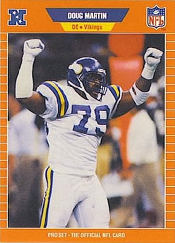 #236 Doug Martin - Minnesota Vikings - 1989 Pro Set Football