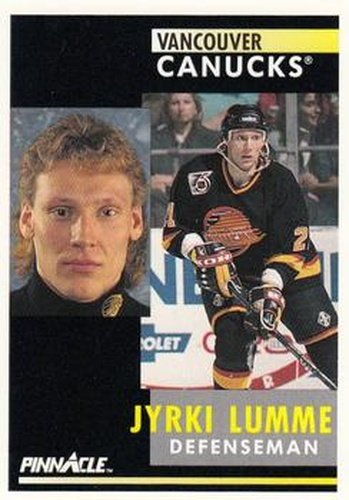 #237 Jyrki Lumme - Vancouver Canucks - 1991-92 Pinnacle Hockey