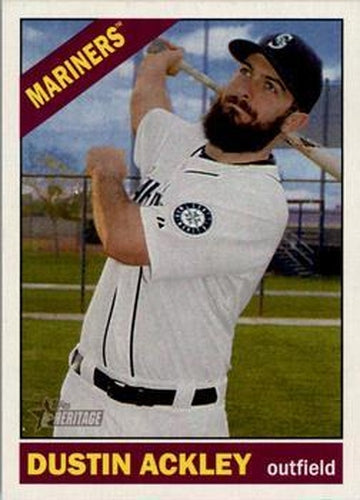 #237 Dustin Ackley - Seattle Mariners - 2015 Topps Heritage Baseball