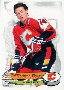 #237 Theoren Fleury - Calgary Flames - 1995-96 Panini Hockey Stickers
