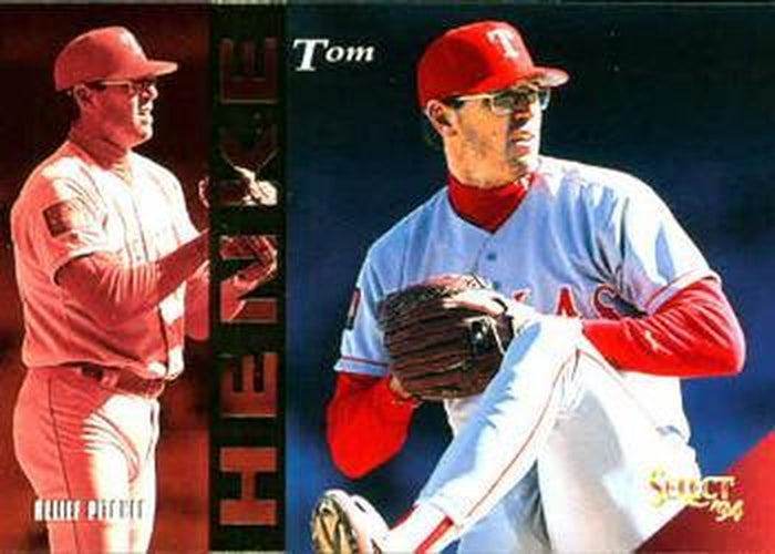 #237 Tom Henke - Texas Rangers - 1994 Select Baseball