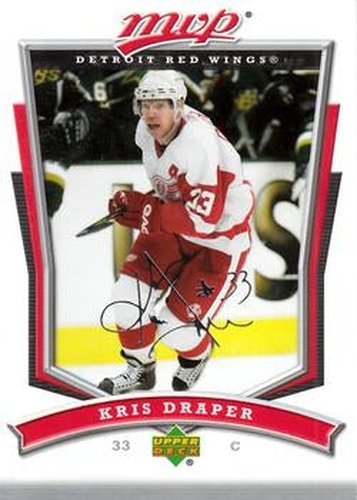 #237 Kris Draper - Detroit Red Wings - 2007-08 Upper Deck MVP Hockey
