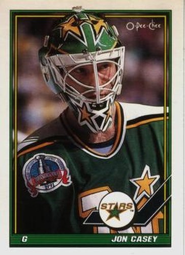 #237 Jon Casey - Minnesota North Stars - 1991-92 O-Pee-Chee Hockey