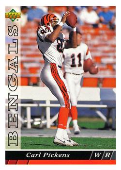 237 Carl Pickens - Cincinnati Bengals - 1993 Upper Deck Football – Isolated  Cards