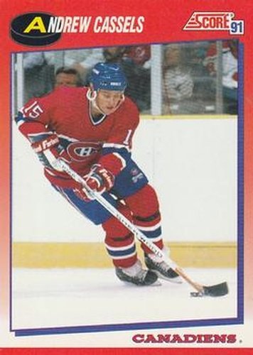 #238 Andrew Cassels - Montreal Canadiens - 1991-92 Score Canadian Bilingual Hockey