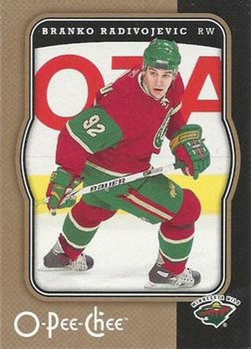 #238 Branko Radivojevic - Minnesota Wild - 2007-08 O-Pee-Chee Hockey