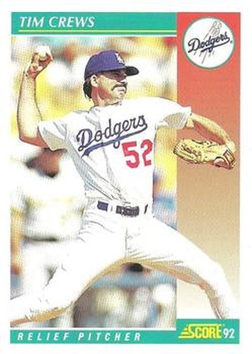 #238 Tim Crews - Los Angeles Dodgers - 1992 Score Baseball