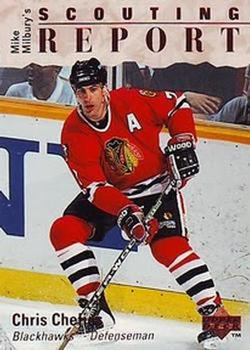 #238 Chris Chelios - Chicago Blackhawks - 1995-96 Upper Deck Hockey
