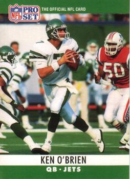 239 Ken O'Brien - New York Jets - 1990 Pro Set Football – Isolated