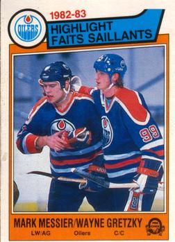 #23 Mark Messier / Wayne Gretzky - Edmonton Oilers - 1983-84 O-Pee-Chee Hockey