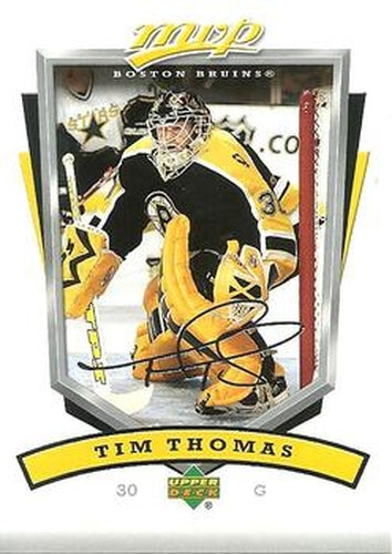 #23 Tim Thomas - Boston Bruins - 2006-07 Upper Deck MVP Hockey