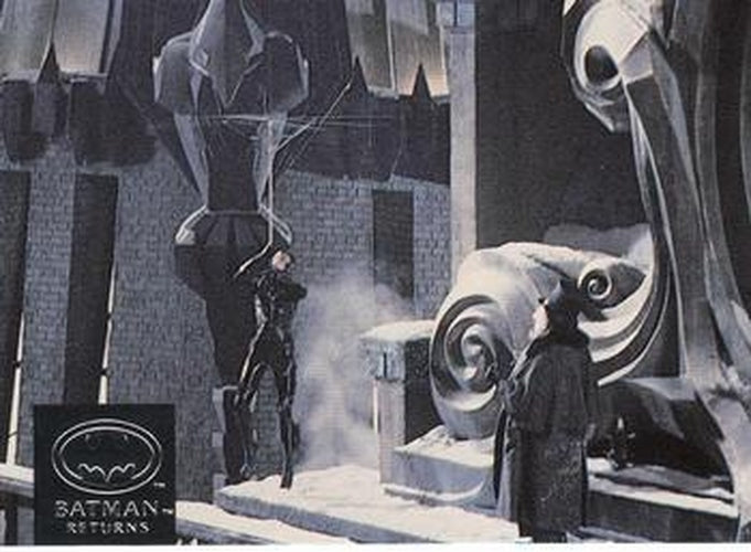 #23 Parallels between hero and villain have alway - 1992 Stadium Club Batman Returns