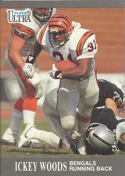 #23 Ickey Woods - Cincinnati Bengals - 1991 Ultra Football