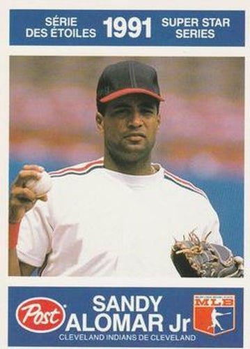#23 Sandy Alomar Jr. - Cleveland Indians - 1991 Post Canada Super Star Series Baseball