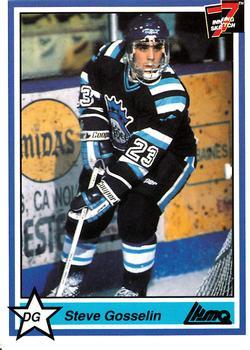 #23 Steve Gosselin - Chicoutimi Sagueneens - 1990-91 7th Inning Sketch QMJHL Hockey