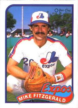 #23 Mike Fitzgerald - Montreal Expos - 1989 O-Pee-Chee Baseball
