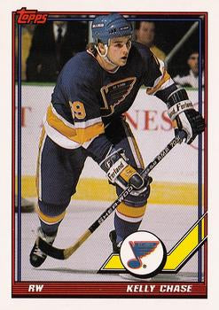 #23 Kelly Chase - St. Louis Blues - 1991-92 Topps Hockey