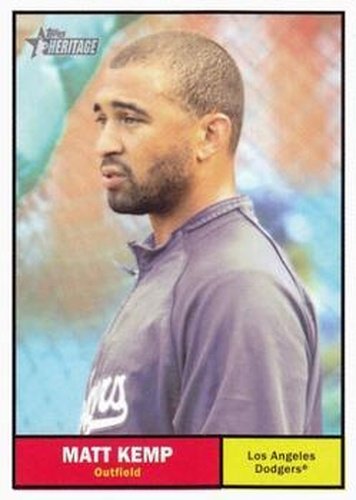 #23a Matt Kemp - Los Angeles Dodgers - 2010 Topps Heritage Baseball