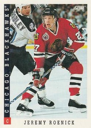 #240 Jeremy Roenick - Chicago Blackhawks - 1993-94 Score Canadian Hockey