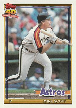#240 Mike Scott - Houston Astros - 1991 Topps Baseball