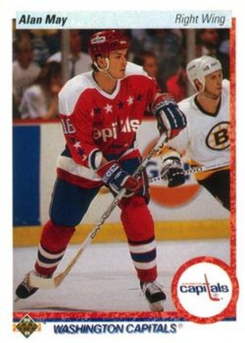 #240 Alan May - Washington Capitals - 1990-91 Upper Deck Hockey