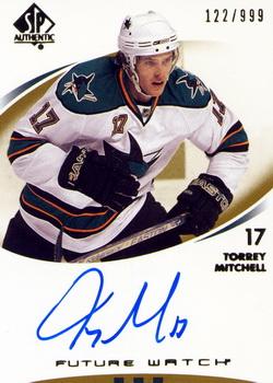 #240 Torrey Mitchell - San Jose Sharks - 2007-08 SP Authentic Hockey