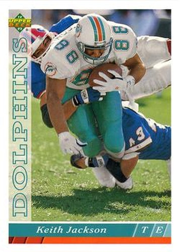 #240 Keith Jackson - Miami Dolphins - 1993 Upper Deck Football