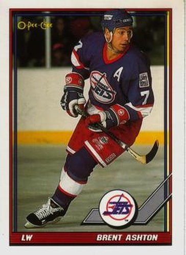 #240 Brent Ashton - Winnipeg Jets - 1991-92 O-Pee-Chee Hockey