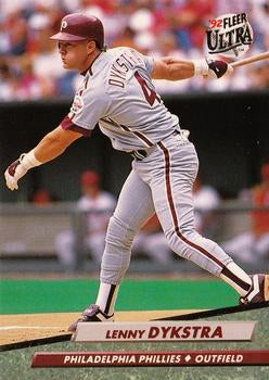 #241 Lenny Dykstra - Philadelphia Phillies - 1992 Ultra Baseball