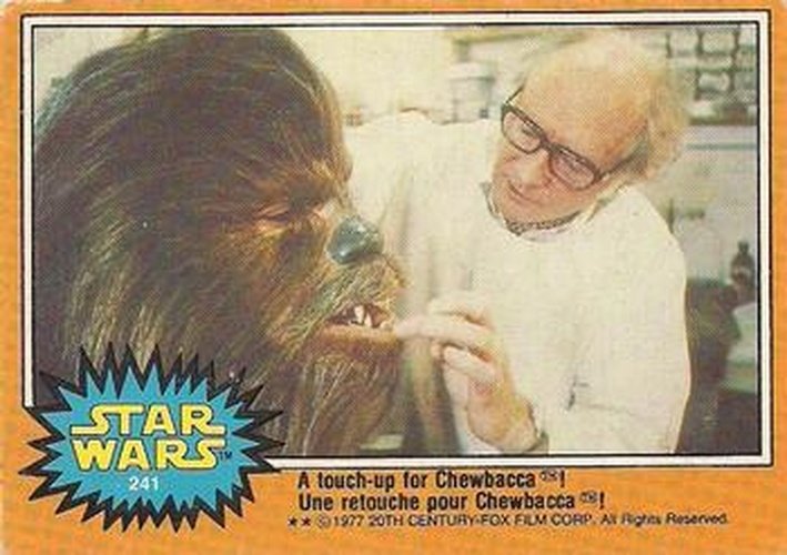 #241 A touch-up for Chewbacca! - 1977 O-Pee-Chee Star Wars