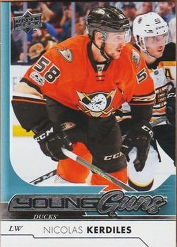 #241 Nicolas Kerdiles - Anaheim Ducks - 2017-18 Upper Deck Hockey