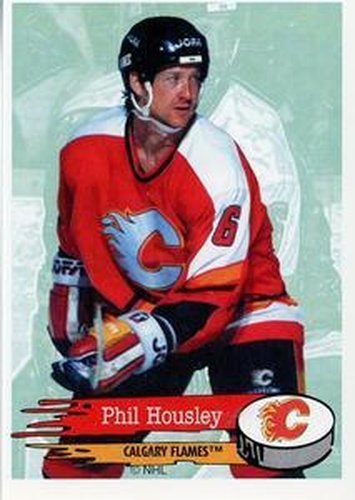 #241 Phil Housley - Calgary Flames - 1995-96 Panini Hockey Stickers