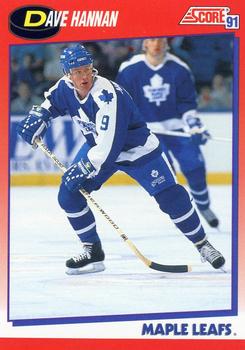 #241 Dave Hannan - Toronto Maple Leafs - 1991-92 Score Canadian Bilingual Hockey