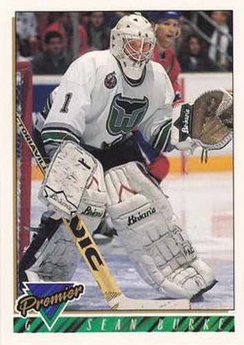 #241 Sean Burke - Hartford Whalers - 1993-94 Topps Premier Hockey