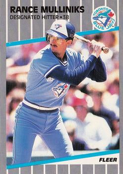 #242 Rance Mulliniks - Toronto Blue Jays - 1989 Fleer Baseball