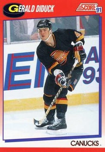 #243 Gerald Diduck - Vancouver Canucks - 1991-92 Score Canadian Bilingual Hockey