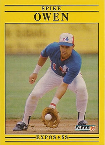#243 Spike Owen - Montreal Expos - 1991 Fleer Baseball